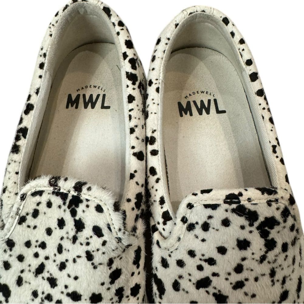 Madewell Sidewalk Women's Spatter Painted Calf Hair Slip-on Sneakers 9.5 - Picture 5 of 7
